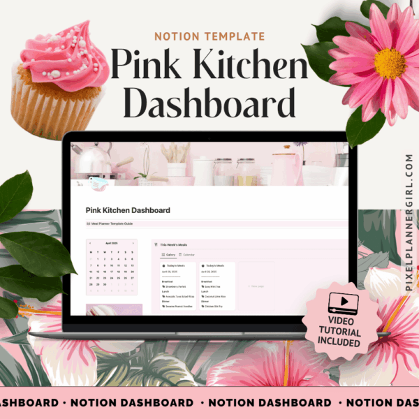 Pink Kitchen Dashboard